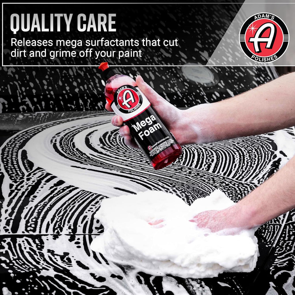 Adam's Mega Foam (5 Gallon) - pH Neutral, Ultra Concentrated for Foam Cannon, Foaming Spray Gun, or Bucket – Safe for Wax, Sealants & Ceramic Coating – High Suds Car Cleaner