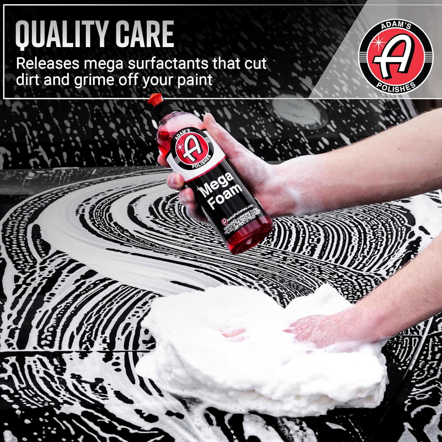 Adam's Mega Foam (5 Gallon) - pH Neutral, Ultra Concentrated for Foam Cannon, Foaming Spray Gun, or Bucket – Safe for Wax, Sealants & Ceramic Coating – High Suds Car Cleaner