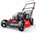 PowerSmart 21' 3-in-1 Gas Push Lawn Mower with 140cc 4-Stroke Engine - Wide Cutting Deck, 6 Height Adjustments, Mulching Capability