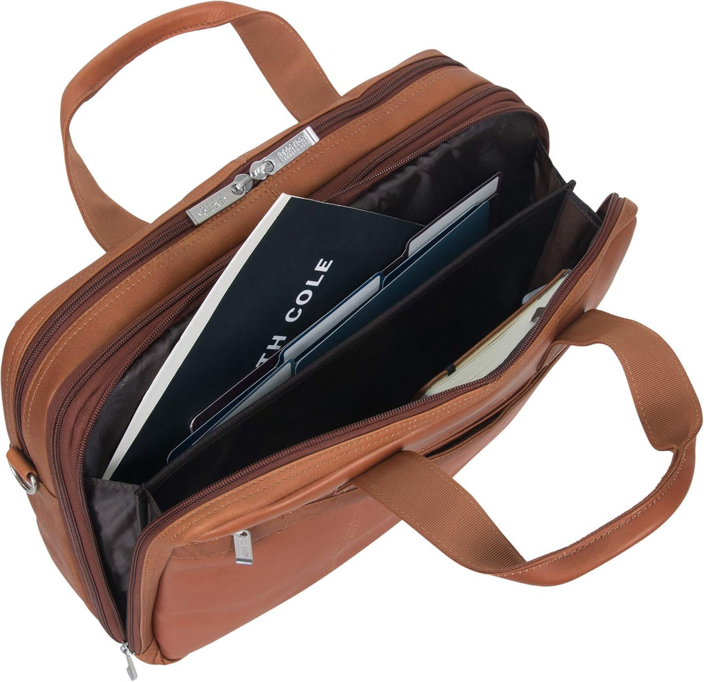 Kenneth Cole REACTION 'Out of the Bag' Manhattan Colombian Leather 15.6' Laptop Briefcase Travel Business Case Bag