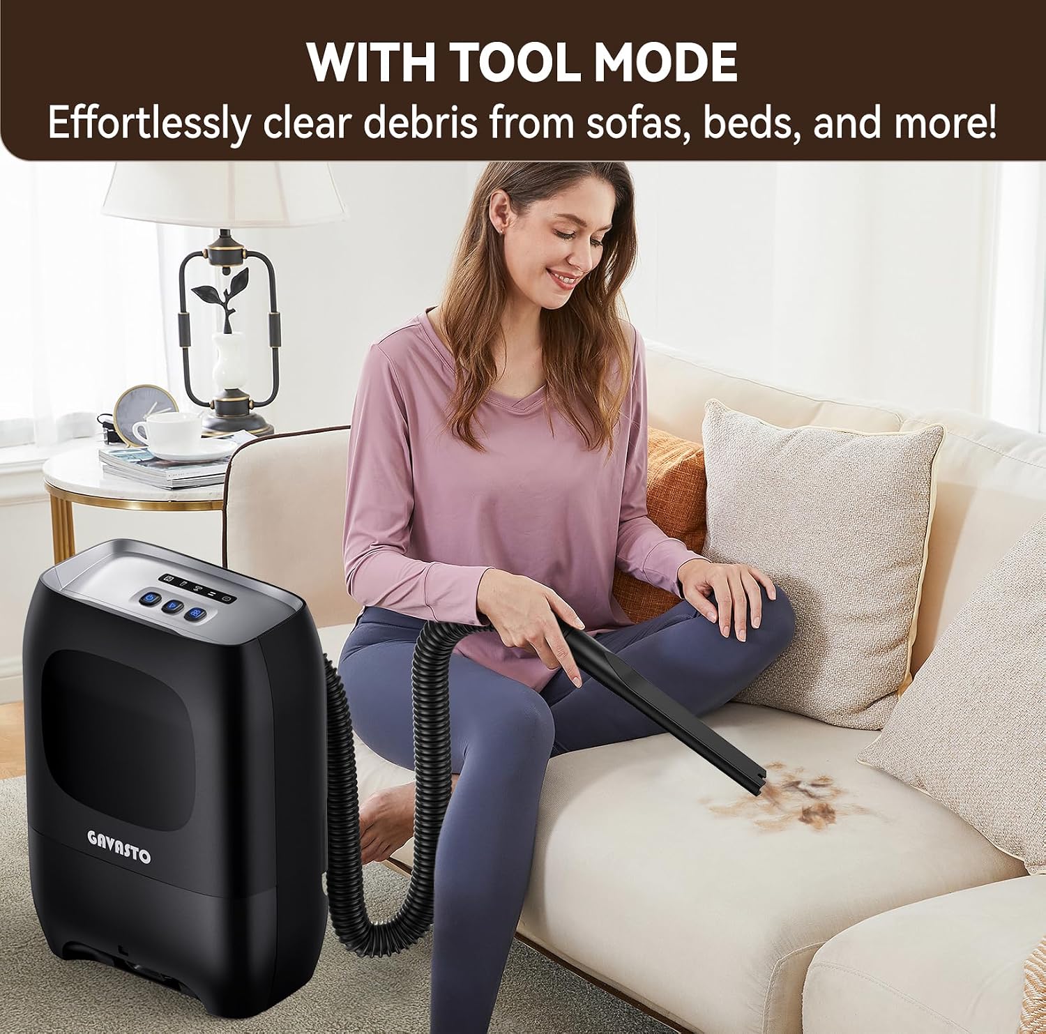 Pro Touchless Vacuum Automatic Dustpan - Ultra Fast & Powerful - Great for Sweeping Salon Pet Hair Food Dirt Kitchen, Canister Vacuum Cleaner Trash Can, Bagless, Auto Sensors, 1500 Watt (Gun Gray)