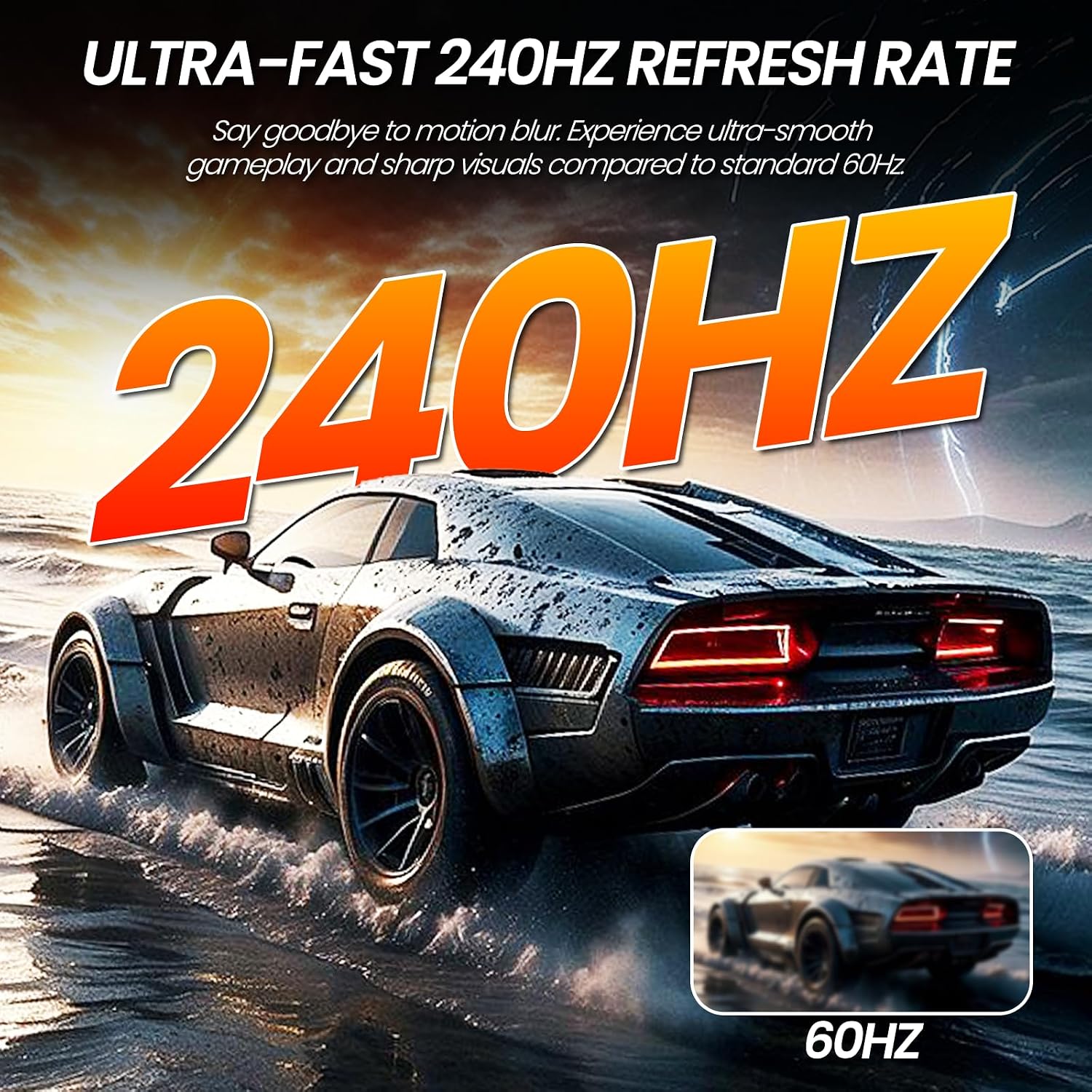CRUA 27' 240Hz Gaming Monitor, QHD 2560x1440 IPS Display, AMD FreeSync, 120% sRGB, Built-in Speakers, Blue Light Filter, Wall Mountable PC Monitor, HDMI & DP, White, for Gaming, Streaming & Work
