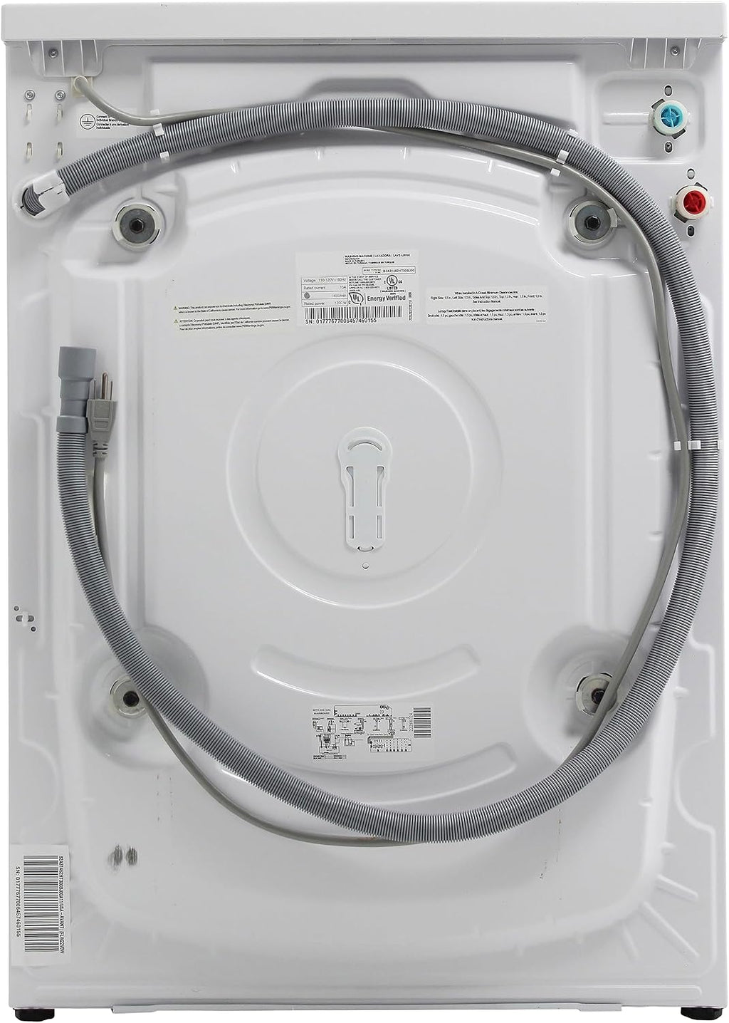 West Bend Washer Compact Front Load Washing Machine with 15 Wash Cycles, LED Display, See-Through Door, Stackable and Space-Saving Design, for Apartments, RVs, and Small Spaces, 2.2 Cu.Ft., White