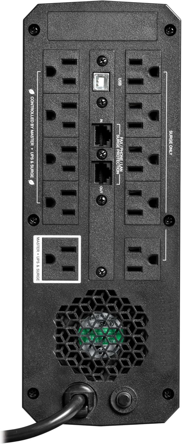 Tripp Lite Pure Sine Wave Gaming UPS Battery Backup, 1500VA 900W 120V, Detachable LCD, Automatic Voltage Regulation, USB, RGB LED Lights, 3-Year Warranty & $250K Insurance (SMART1500PSGLCD)