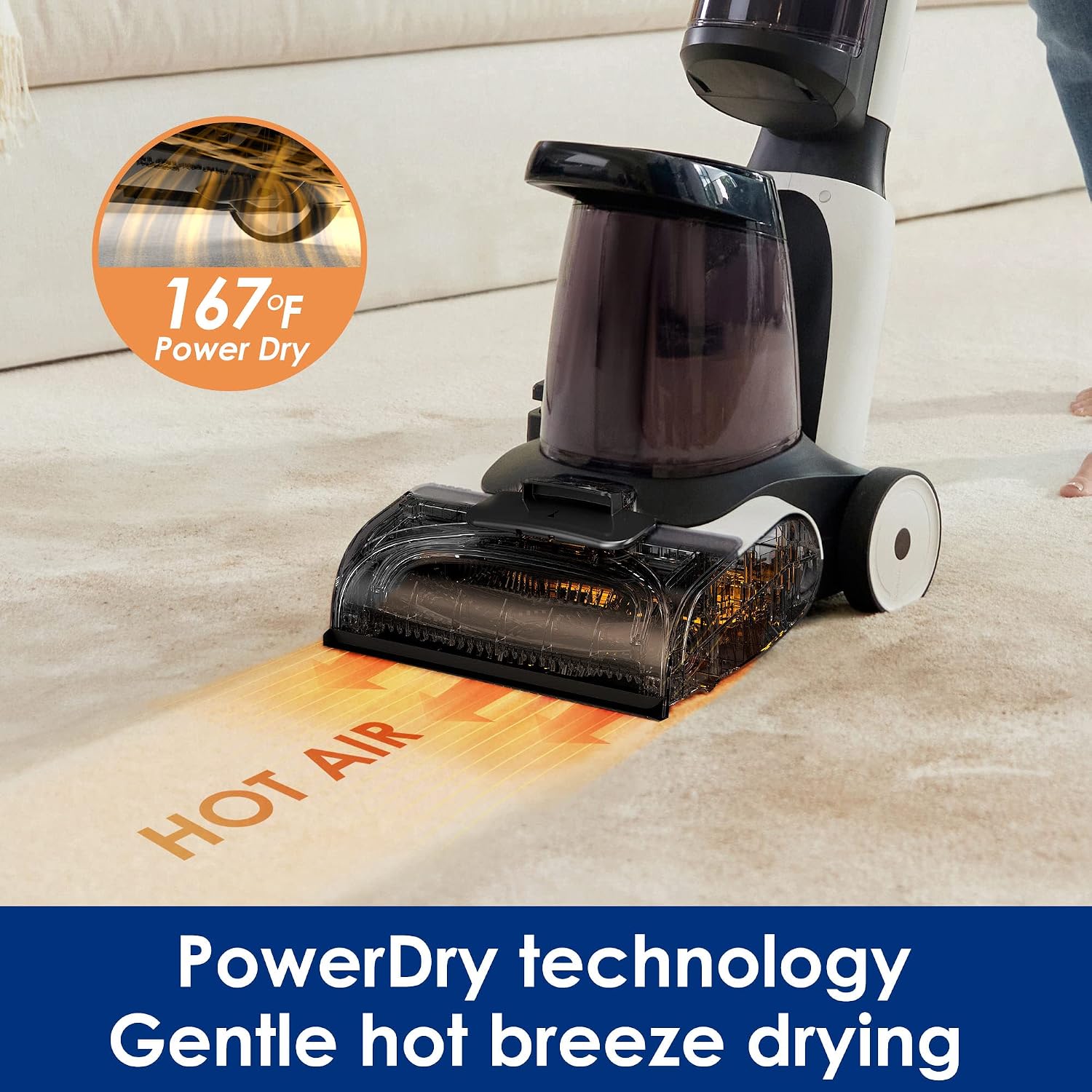 Tineco CARPET ONE Smart Carpet Cleaner Machine, Lightweight Carpet Shampooer and Portable Upholstery Cleaner with LED Display, Pet Carpet Cleaner with Spot Cleaner