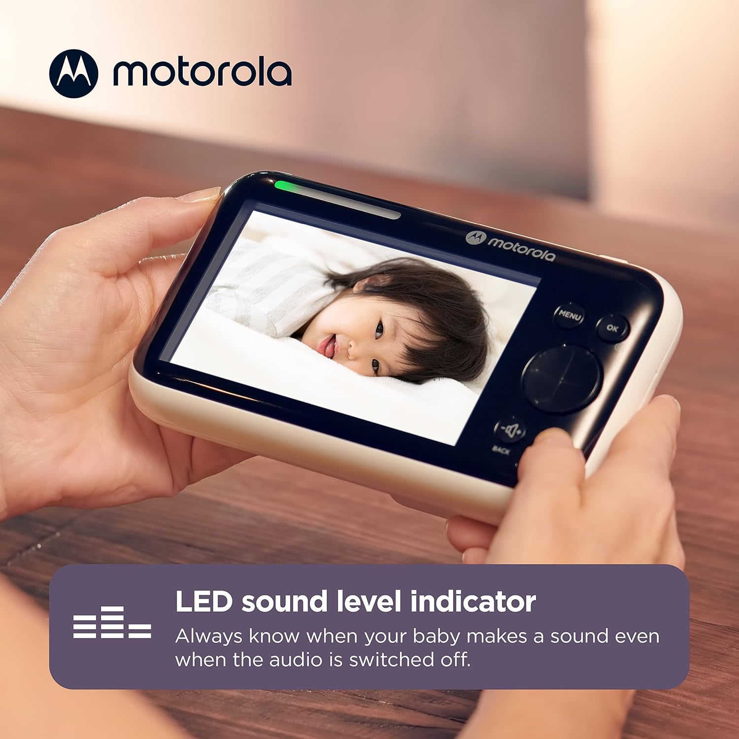 Motorola Nursery WiFi Baby Monitor with Camera, 5' Screen, Wall Mount, Long Range, 2-Way Audio, Temperature Sensor, Motorized, Lullabies, PIP1610 HD Connect