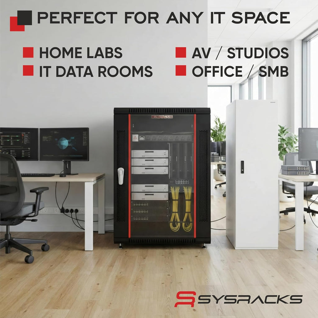 15U Server Rack Cabinet 35' Deep, Deployment-Ready Network Rack Enclosure with PDU, Fan & Shelf, Rolling IT Cabinet for Installers, AV Systems & Infrastructure