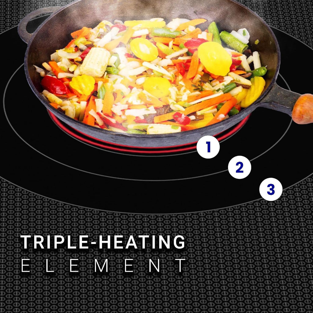 Equator 30-inch Electric Hybrid Cooktop Equator Design with 2 Induction & 2 Ceramic Burners Dual Cooking Modes for Flexible, Fast, and Efficient Cooking Sleek Built-in Design