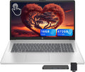 HP 17.3' HD+ Touchscreen Laptop, AMD Ryzen 5 7430U, 16GB RAM, 672GB Storage (512GB SSD+160GB Docking Station Set), AMD Radeon Graphics, Numeric Keypad, Wi-Fi 6, HD Webcam, Windows 11 Home, Silver