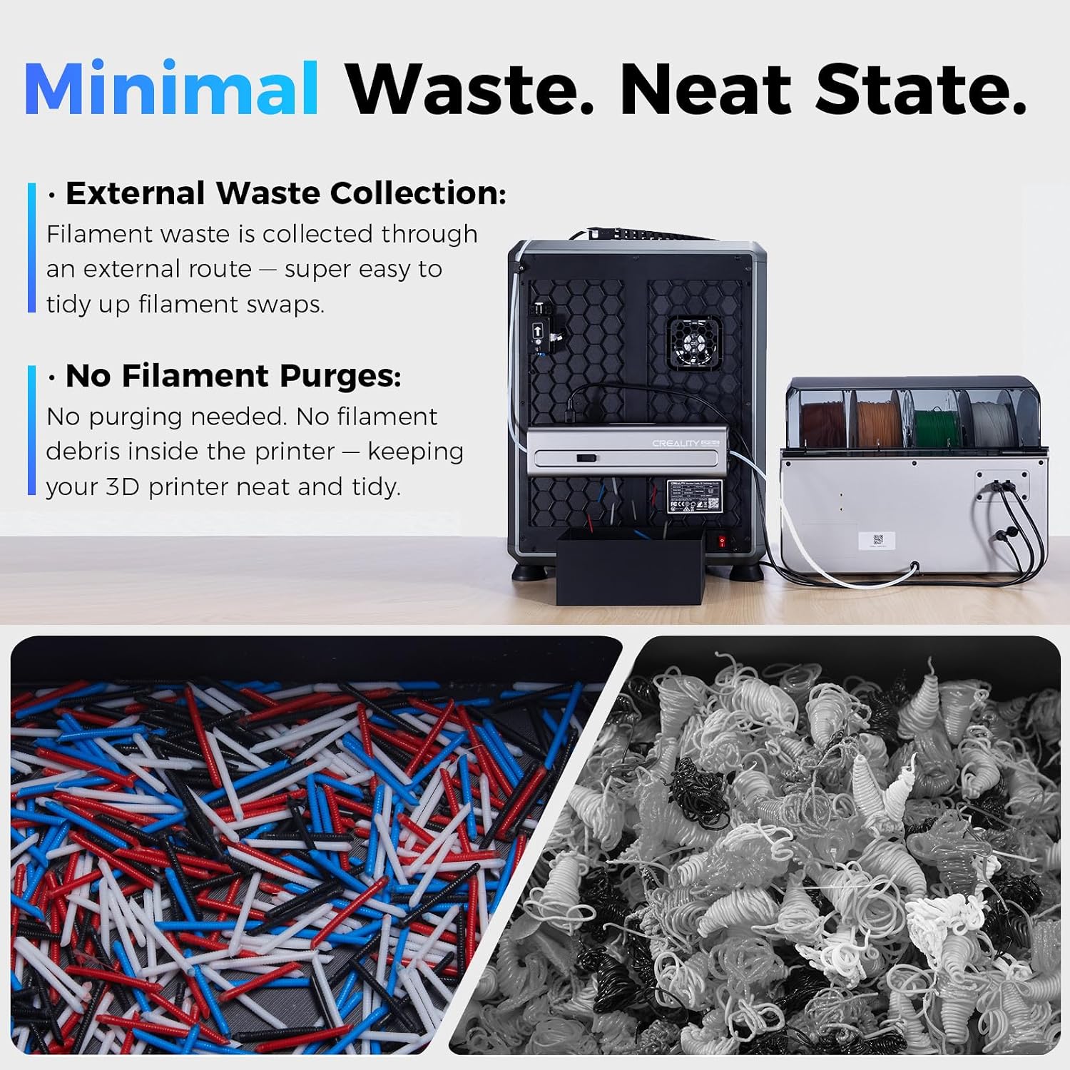 Official Creality CFS-C, Multicolor 3D Printer Filament System, 2026 New Version External Cutter & Buffer, Filament Run-Out/Tangle Detection for K1 Max 2025, K1C 2025, K1 Max, K1C, K1, K1 SE