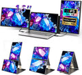 Laptop Screen Extender 16 inch - Triple Laptop Monitor Extender Detachable FHD 1920x1200P IPS 235° Rotation Extra Portable Monitor Compatible with 13'-17' Mac Wins Dex Chrome