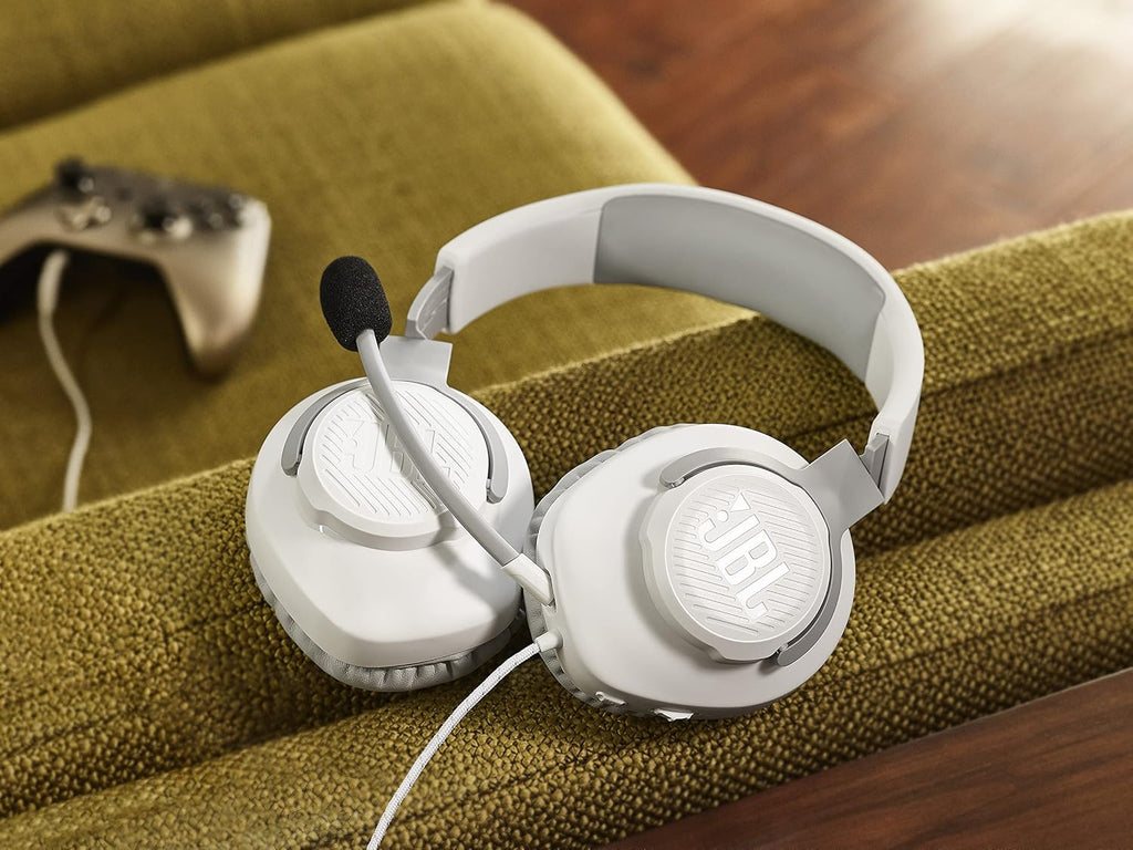 JBL Quantum 100 - Wired Over-Ear Gaming Headphones - White, Large (Pack of 4)