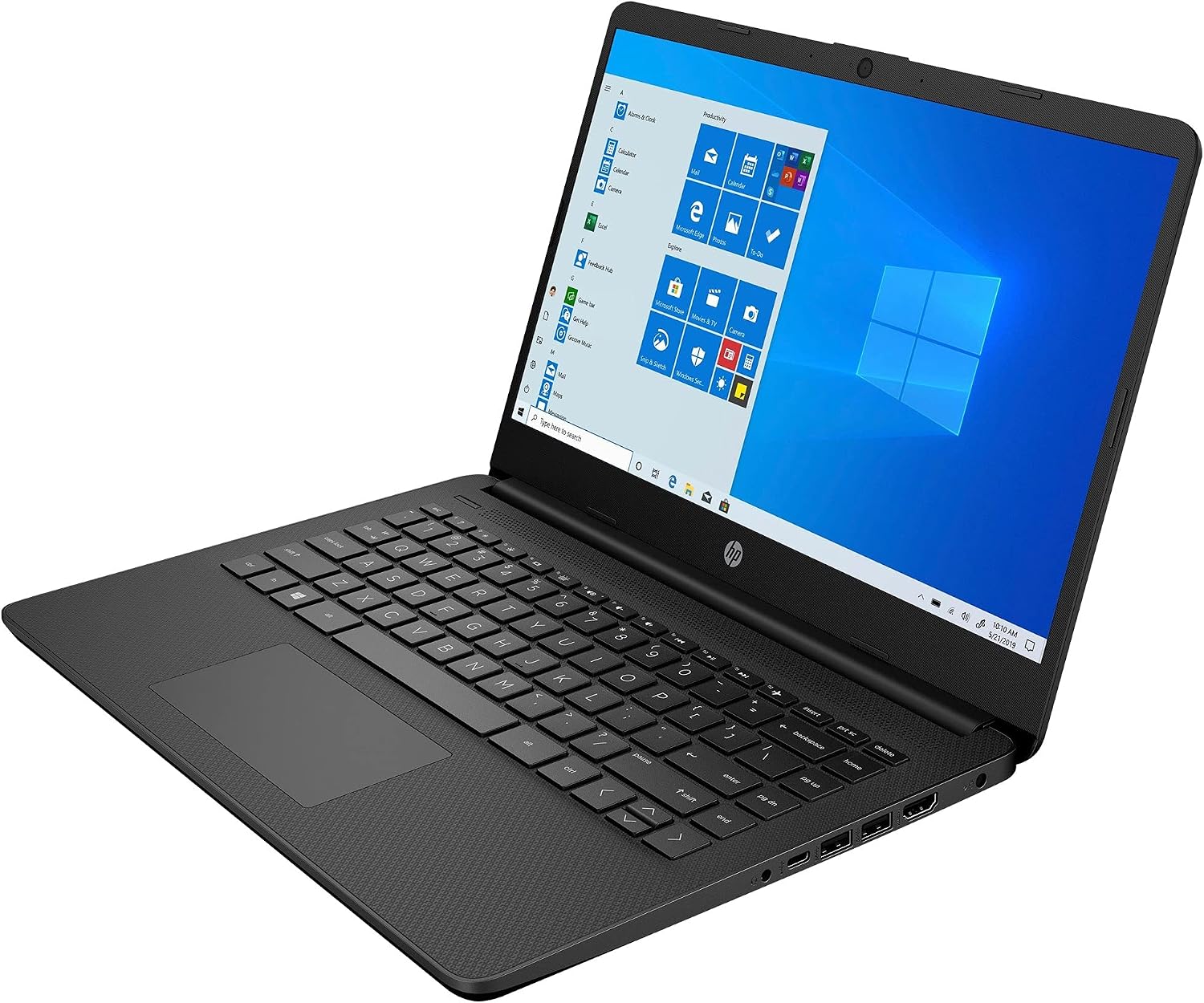 HP 14' Touchscreen Laptop, Intel Dual-Core N4020, 8GB RAM, 192GB Storage(64GB eMMC+128GB Micro SD), Webcam, 1Yr Office w/Accessories(Black)