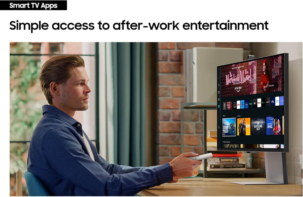 Samsung 27' ViewFinity S9 Series 5K Computer Monitor, Thunderbolt 4, DisplayPort, Matte Display, 4K Slimfit-Camera, Slim Metal Design, AirPlay, Smart-TV Apps, Gaming Hub, LS27C900PANXZA