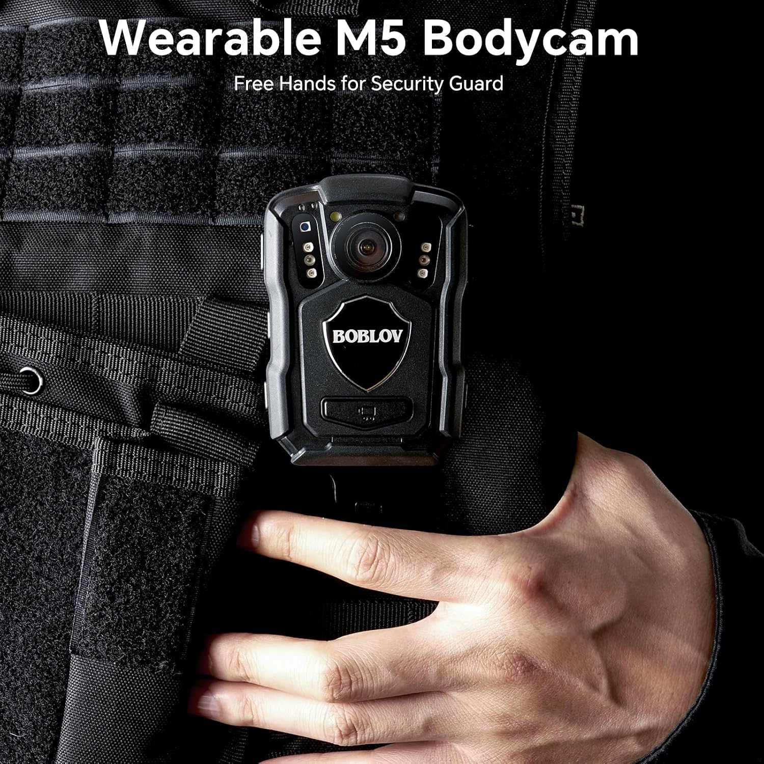 BOBLOV M5 Body Camera,256GB Police Body Camera 4200MAH Battery with Outdoor 12Hours Recording(1080p), 1440P/40M HD, IP67 Waterproof,170°Angle, for Police Security Law Enforcement