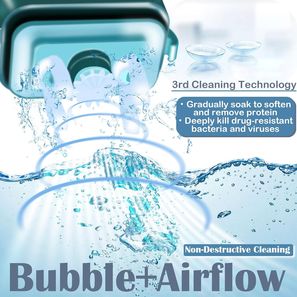 3in1 Multipurpose Hard Contact Lens Cleaner GV Pro – Daily Cleaning Machine for Rigid Gas Permeable Lenses (RGB, Ortho-K), 3in1 Multifunction Cleaning Soaking, &Storing Function Suit for Travel Kit
