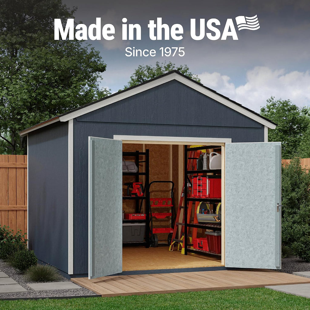 Handy Home Products Rookwood 10x10 Do-It-Yourself Wooden Storage Shed with Floor Kit- Does not Include Paint or Roofing Shingles