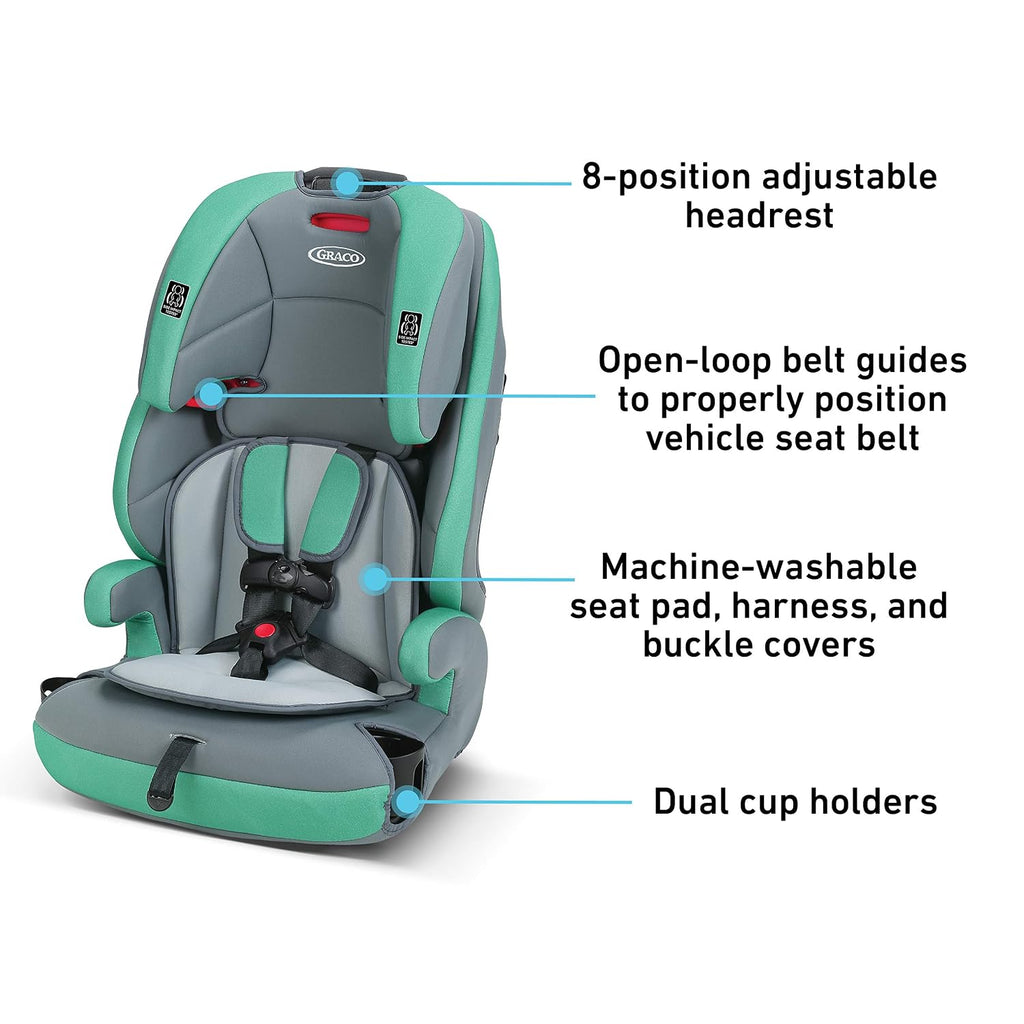 Graco Tranzitions 3 in 1 Harness Booster Seat, Basin , 18.9x10.47x33.5 Inch (Pack of 1)