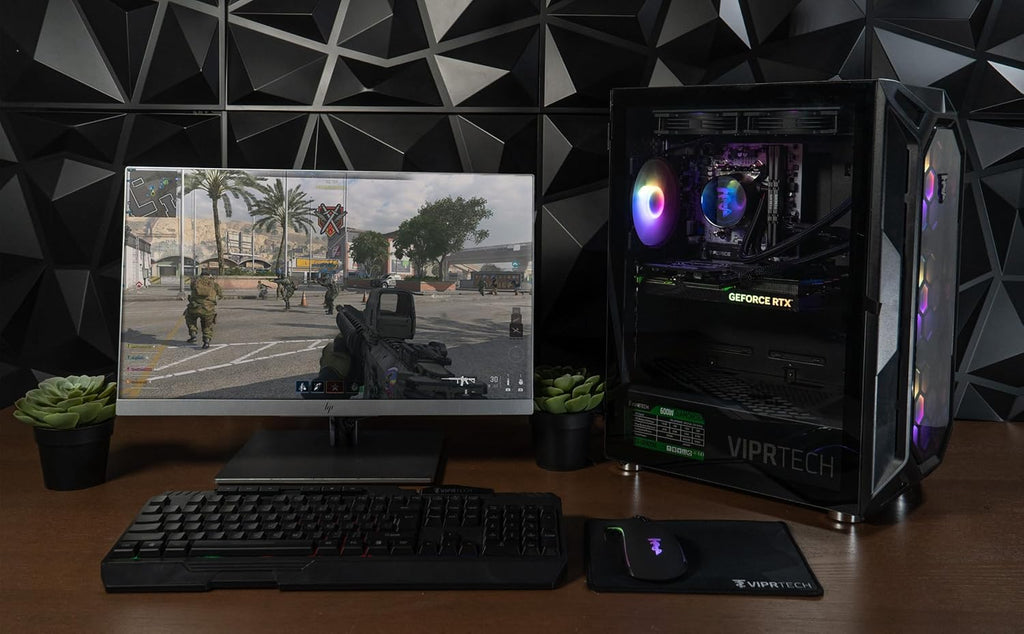 ViprTech Ghost 4.0 Liquid-Cooled PC - AMD Ryzen 7 (4.4Ghz Turbo), RTX 5060 Ti, 32GB DDR4, 1TB SSD, VR-Ready, Streaming, Gold PSU, WiFi Bluetooth, Gaming Desktop Computer Prebuilt, Black