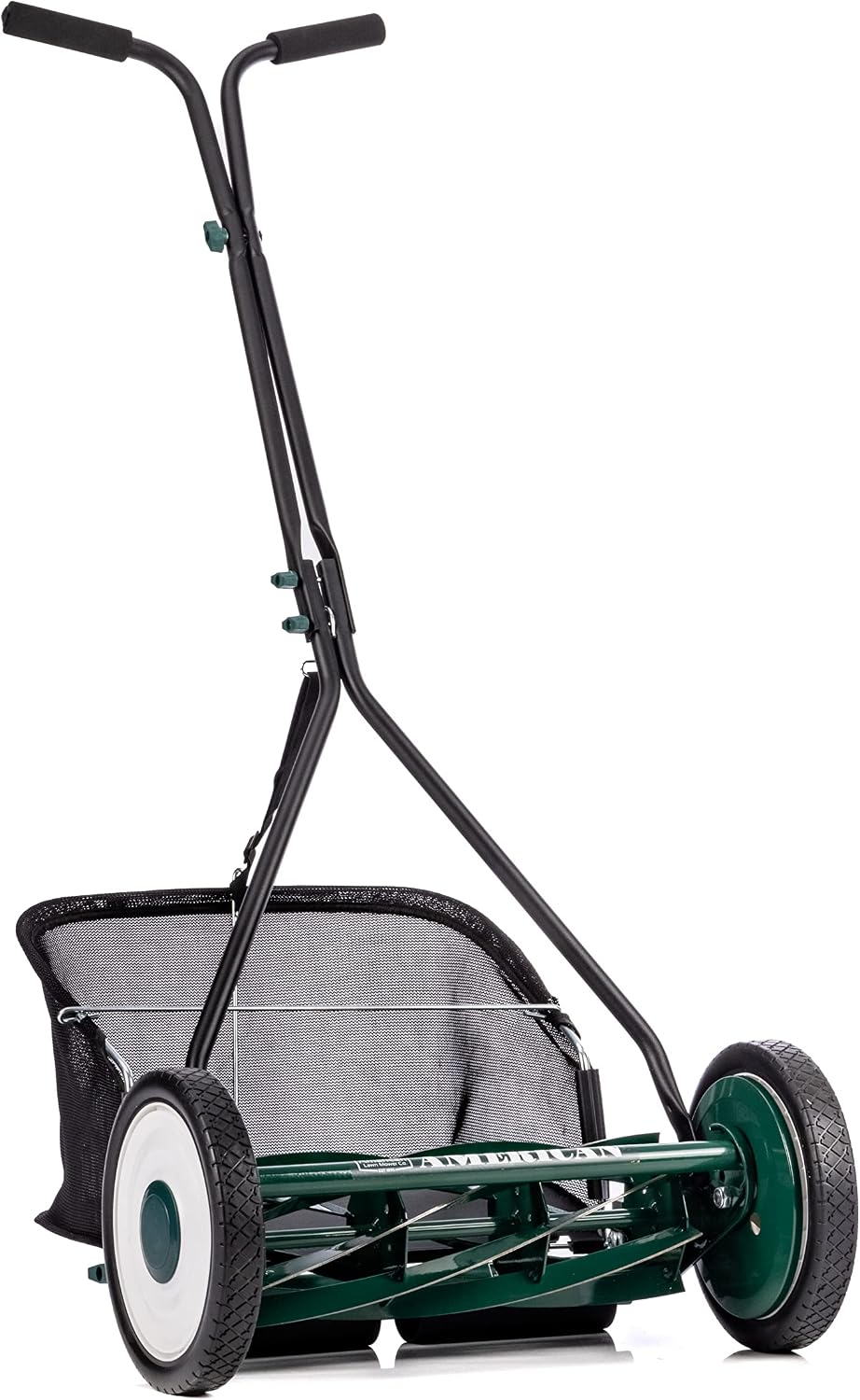 American Lawn Mower Company 1725-16GC 16-inch 7-Blade Reel Mower with Grass Catcher, Specialty Grass Mower, Green