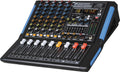 Professional Six-Channel Audio Mixer with USB Interface, Bluetooth, and DSP Sound Effects