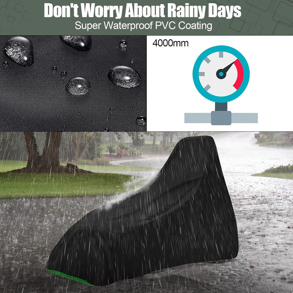Waterproof Tractors Cover Fit Most Campact Utility Tractors with 60-100 HP, 600D Oxford Cloth Tractors Cover for Snow Rain Dust Protection, 185 L x 78 W x 98 H in