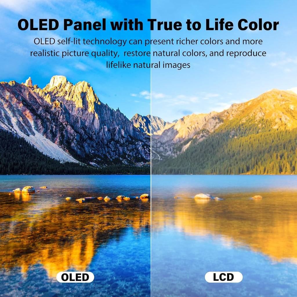 InnoView 14 Inch OLED Portable Monitor 4k UHD 3840x2400 Portable Monitor 100% DCI-P3 | 100000:1Contrast | Built-in Speakers, Travel Monitors for Laptop PC MAC Phone PS4 Xbox Switch