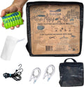 Scrubba Portable Wash Bag Untouched Kit (5 Pieces) – White Undyed, Unbleached, Hand Washing Machine System for Hotel, Hiking & Travel Wash – Light and Small Eco-friendly Camping Washer and Dryer