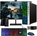 HP G3 Gaming Desktop PC, Core i7 6th Gen, AMD RX 550 Graphic, 16GB RAM, 480GB SSD, New MTG 24 inch Monitor, RGB Keyboard Mouse, Speaker, Webcam, WiFi, Windows 11 (Renewed)