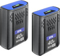 DTK Replacement for Kobalt 40V Battery 6200mAh Cordless Power Tool Battery KPM1040A-03, KM-1640-06, KM 4040-06,2 Packs