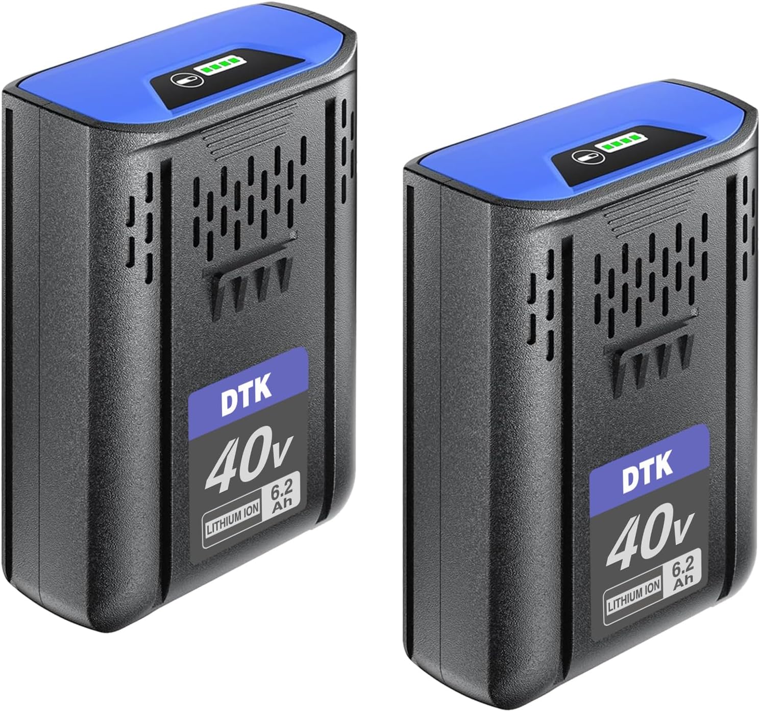 DTK Replacement for Kobalt 40V Battery 6200mAh Cordless Power Tool Battery KPM1040A-03, KM-1640-06, KM 4040-06,2 Packs