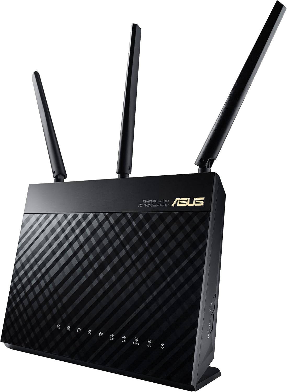 ASUS AC1900 Wireless Dual Band (5GHz + 2.4GHz) Gigabit Wi-Fi Router [RT-AC68U] Ultra-Fast 802.11ac 1900 Mbps Speed, 5X Gigabit LAN Ports, Broadcam TurboQAM Wi-Fi Acceleration, AiProtection Security