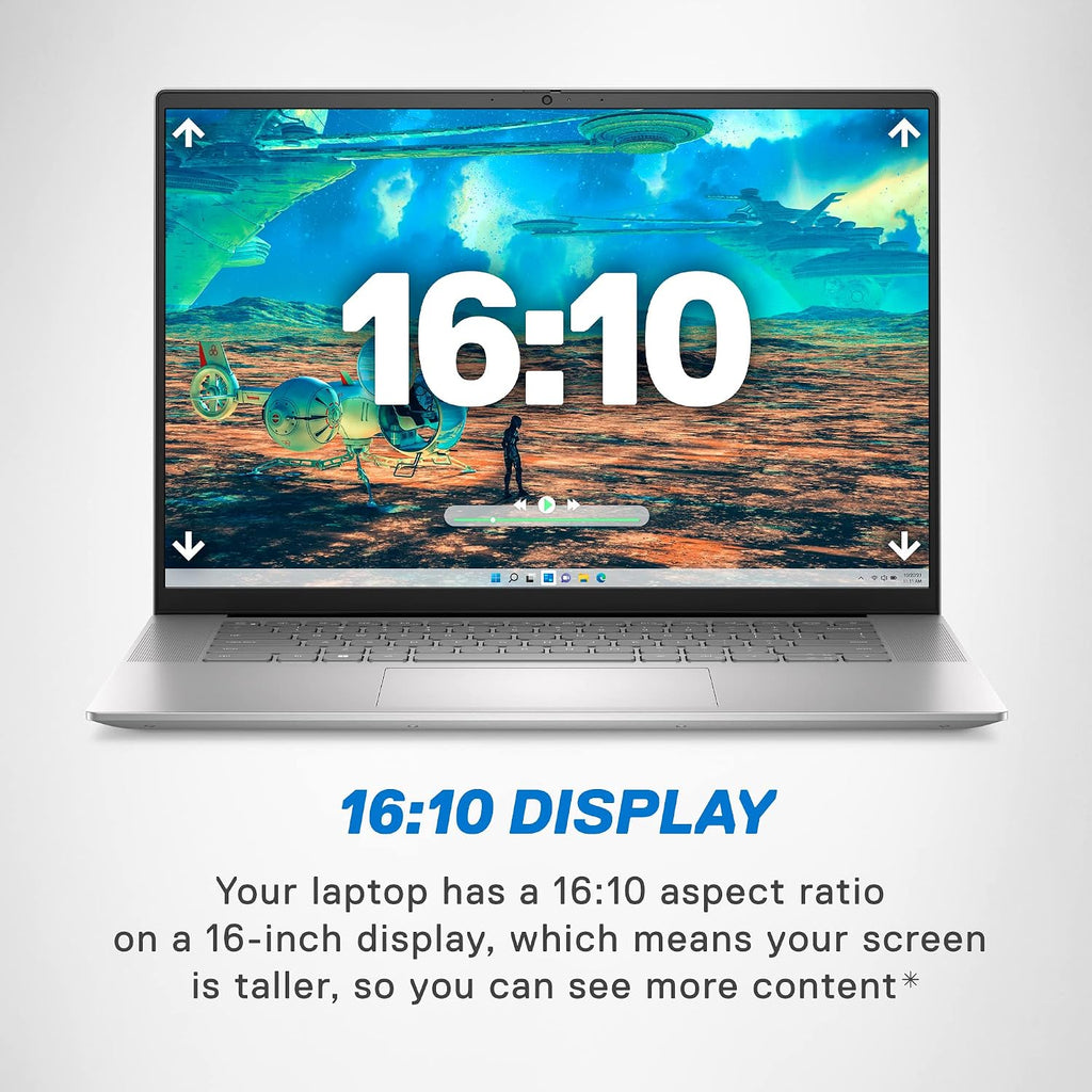 Dell Inspiron 5630 Laptop - 16.0-inch 16:10 FHD+ (1920x1200) Display, Intel Core i7-1360P, 16GB LPDDR5 RAM, 1TB SSD, Intel Iris Xe Graphics, Windows 11 Pro, Premium Support & Dell Migrate - Silver