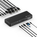 Kensington SD5910T DisplayLink Docking Station Thunderbolt 4, Quad 4K for MacBook Pro/Air M1/M2/M3/M4 with Pro and Max Chipsets, 100W PD, HDMI/DP/TB4, SD/Micro SD Card Slots (K35233NA), Black
