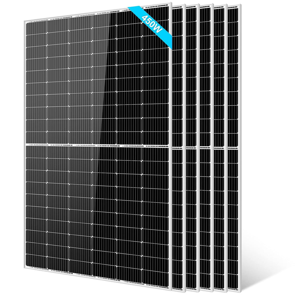 SUNGOLDPOWER UL61730 450W Solar Panel 6PCS,Monocrystalline,Class A Cell,Rigid,High Efficiency,Charging 12V/24V/48V Solar System,for Rooftop,Farm,On and Off Grid,CEC Listed(Total 2700W)