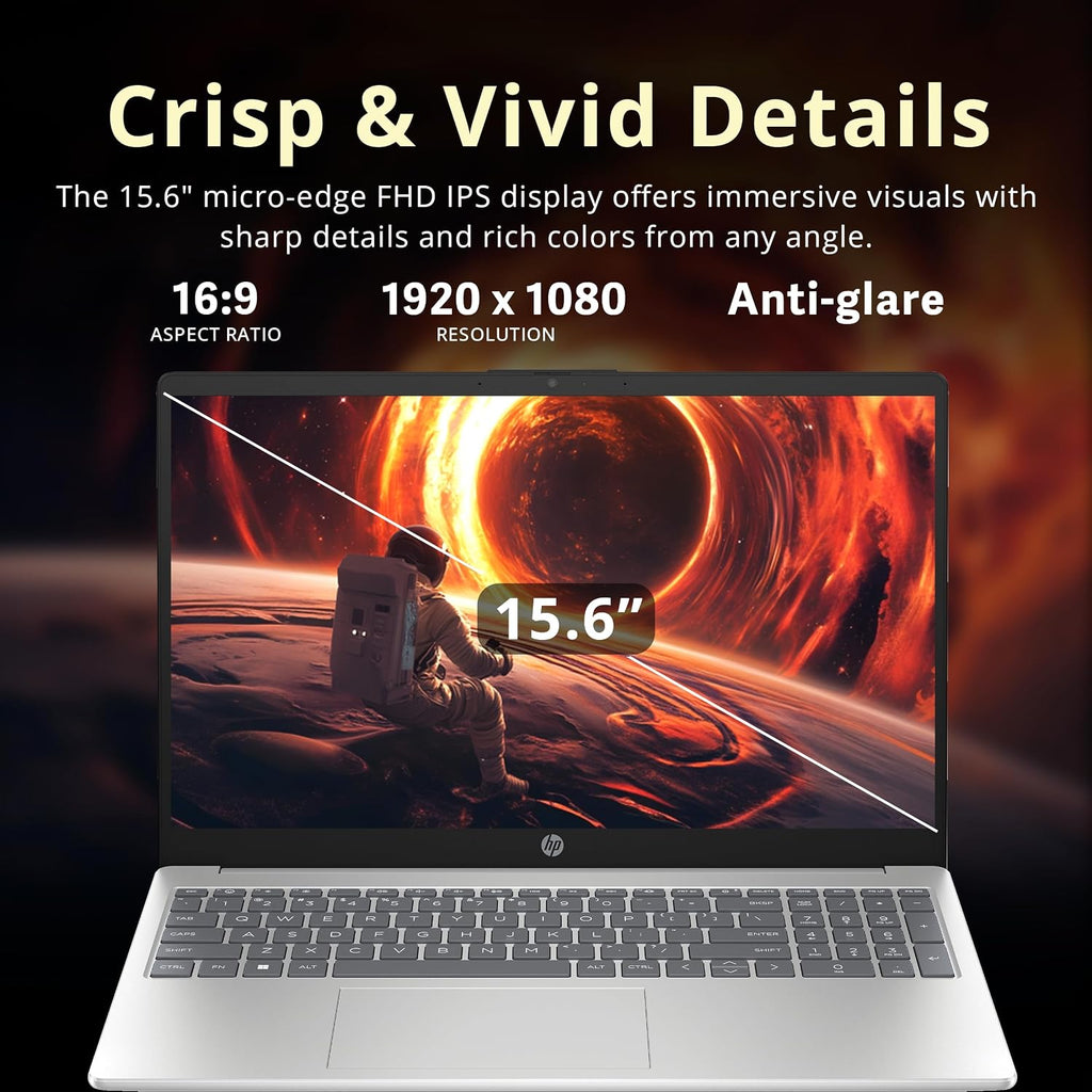 HP 15.6' FHD IPS Touchscreen Laptop, AMD Ryzen 7 7730U, 16GB RAM, 1.5TB Storage (512GB SSD+1TB Docking Station Set), AMD Radeon Graphics, Numeric Keypad, 720p HD Camera, Wi-Fi 6, Win 11, Silver