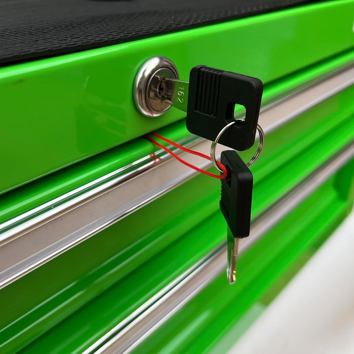 Workington Industrial 2 Drawers Portable Metal Intermediate Box, 26' Middle Tool Chest Cabinet with Ball Bearing Drawer Slides, Steel Tool Storage Box Organizer 4008 Green