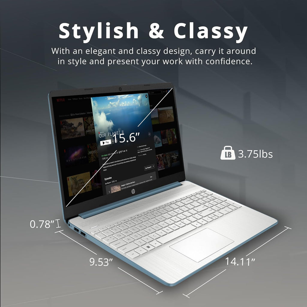 HP 15.6' FHD Laptop, AMD Ryzen 5-5500U, 16GB RAM, 1.16TB Storage (1TB SSD + 160GB Docking Station Set), AMD Radeon Graphics, Num Pad, Webcam, Bluetooth, Wi-Fi 5, Win 11 Pro, Blue
