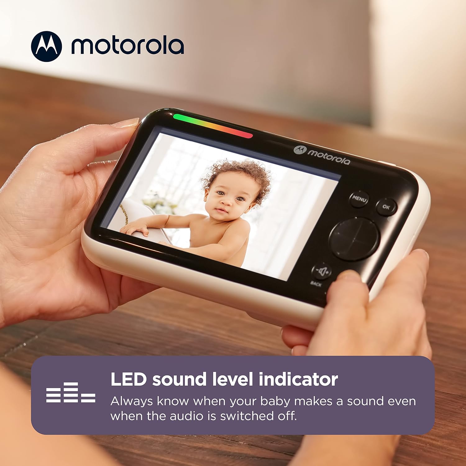 Motorola Nursery WiFi Video Baby Monitor with Camera and Audio, 5' Screen, HD PIP1510 Connect, 1000ft Range, Wall Mount, 2-Way Audio, Lullabies, Temperature Sensor, Zoom, Tilt