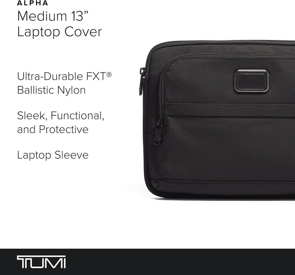 TUMI - Alpha Laptop Cover - Protective Computer Case for Business & Travel - Durable Computer Sleeve -Medium, Fits Up to 13' Laptop, Black