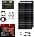 200W 12V Solar Power Kit | 12V 50Ah LiFePO4 Lithium Batteries | 200W Mono Rigid Solar Panels, 20A MPPT Solar Charge Controller | RV, Trailer, Camper, Marine, Off Grid, Solar Projects