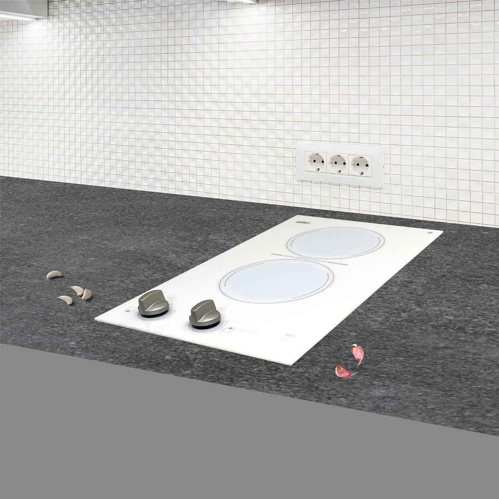 Summit 12' 2 Burner Electric Cooktop. 220-240 Volt Radiant Cooktop, ADA Compliant, White- CR2220WHE