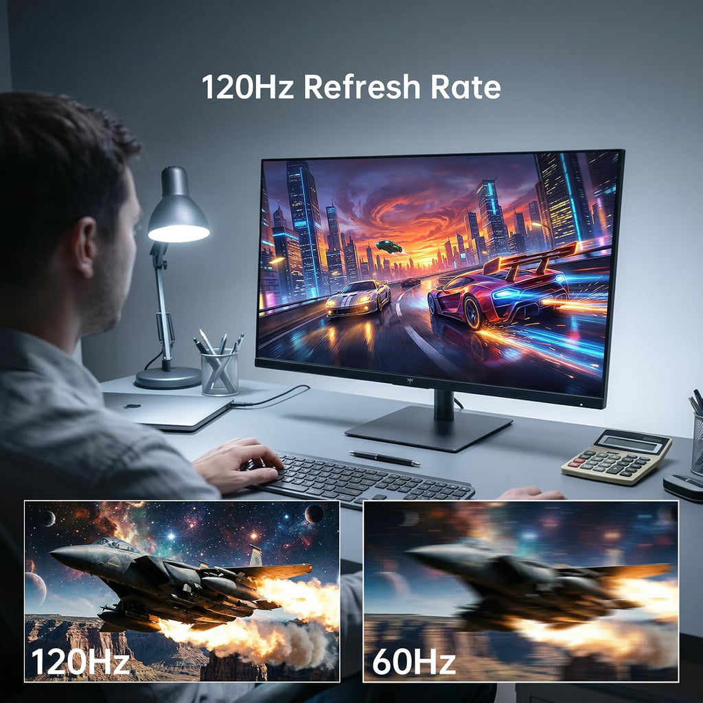 KTC 32 Inch 2K Monitor 120Hz, 1440P IPS Computer Monitor, Frameless QHD PC Monitor for Office & Gaming, Eye Care, G-Sync/FreeSync, 109% sRGB, HDR, HDMI/DP, Tilt Adjustable, VESA Mountable, H32T13
