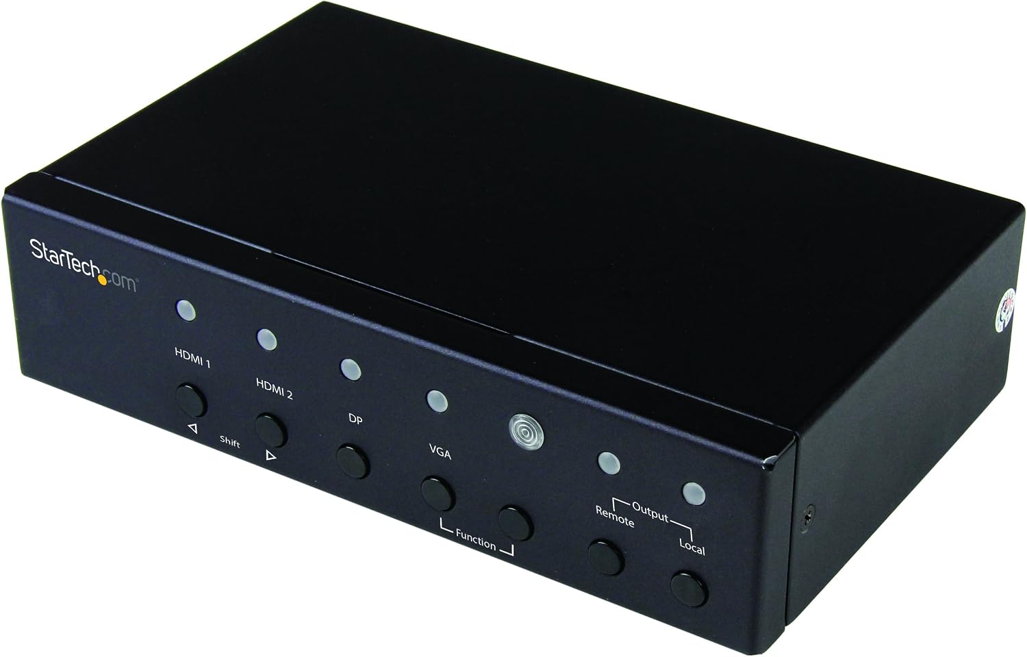 StarTech.com Multi-Input HDBaseT Extender with Built-in Switch - DisplayPort VGA and HDMI Over CAT5e or CAT6 - Up to 4K - up to 230 ft, TAA (STDHVHDBT)