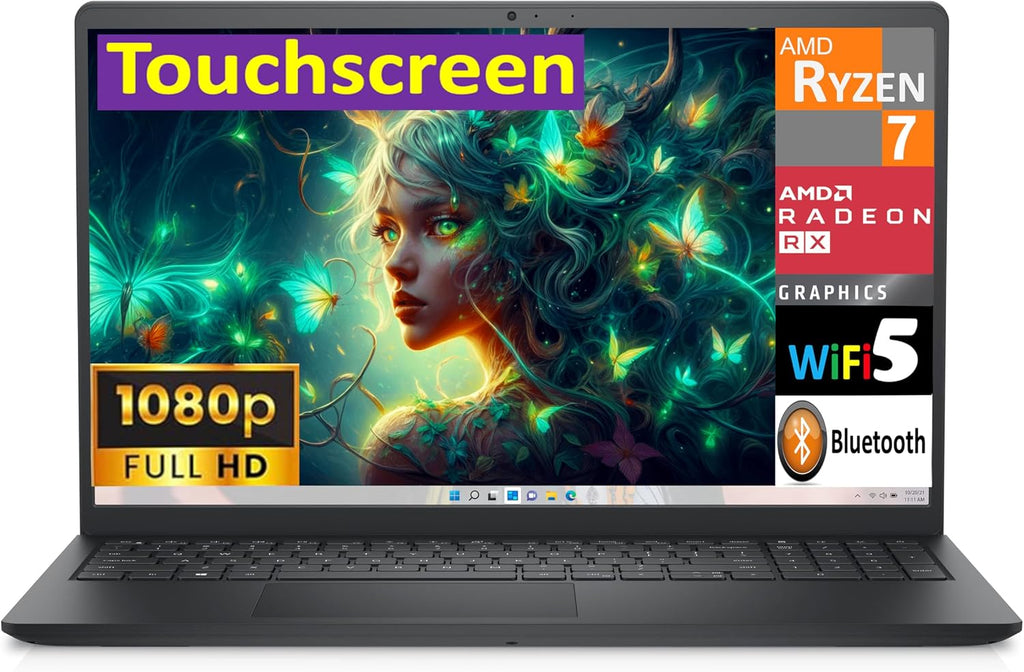 Dell Inspiron 15 3535 Business Laptop 15.6' Touchscreen FHD Display (Ryzen 7 7730U (Beats Ultra 7 165U), 16GB DDR4, 1TB SSD, AMD Radeon Integrated Graphics, WiFi, Bluetooth 5.0, HD Webcam, Win11P)