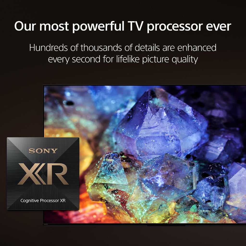 Sony XR77A95L 77 Inch QD-OLED 4K UHD Smart Google TV with AI Upscaling with a 5S-PS4-US1 4-Outlet Power with Omniport USB (2023)