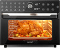 NutriChef 32 Quart Air Fryer & Oven | Digital Airfryer with 20 Presets, Dual Cook, Rotisserie, Bake & More | Multi-Function Convection Countertop Oven | Large Capacity | 18' x 17' x 14 | Black