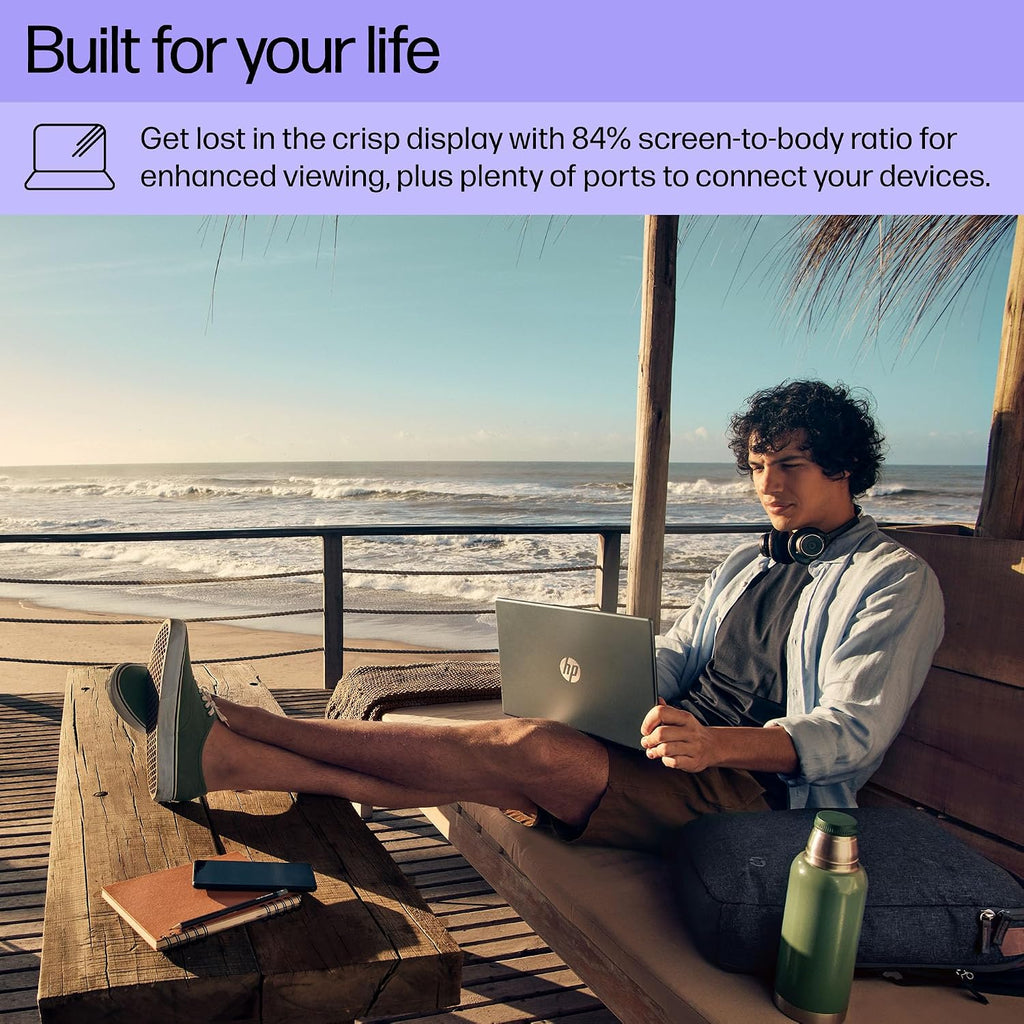 HP 14 Ultrabook Laptop Computer 2025 Premium Lifetime Office 2024, Copilot AI, 8-Core Intel Core i3, 32GB RAM, 1.5TB Storage (1TB SSD + 500GB Ext), Wi-Fi 6, Long Battery, Win 11 Pro, HubxcelAccessory