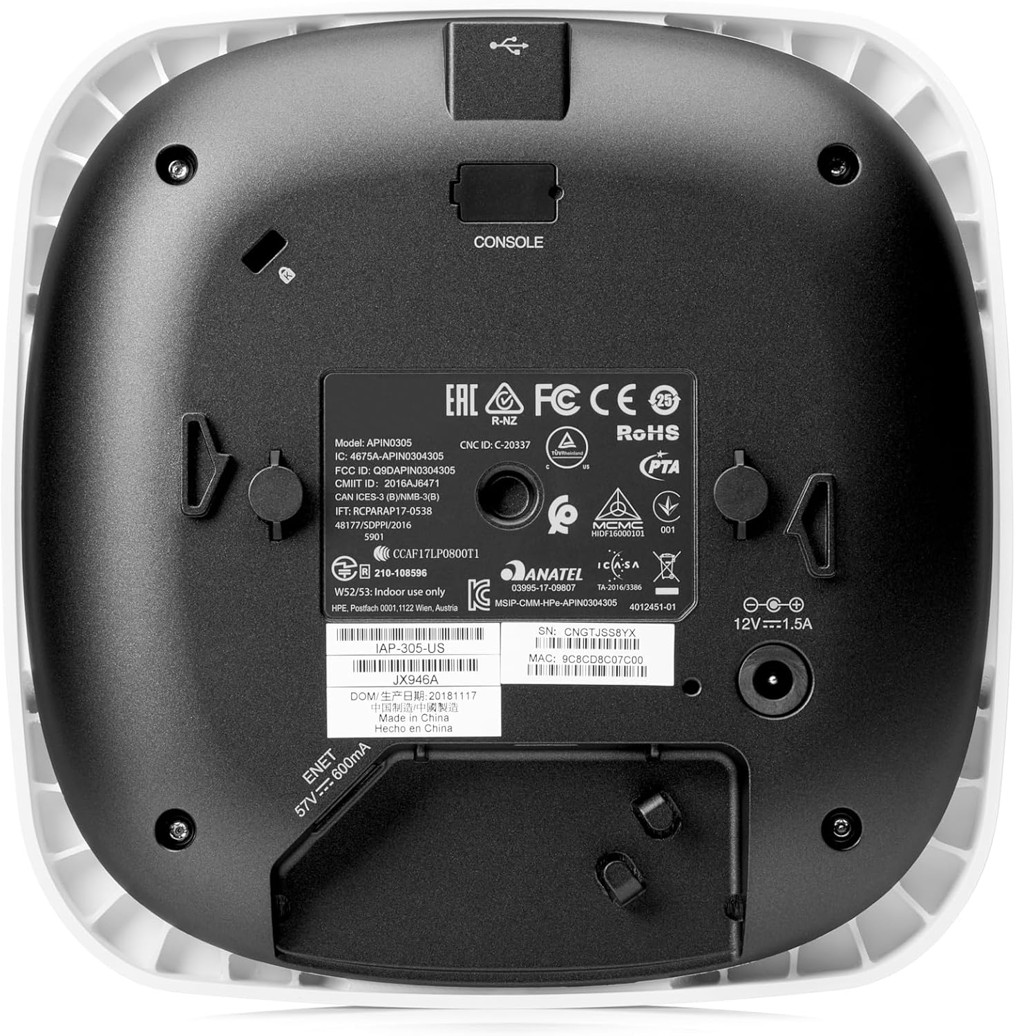 HPE Networking Instant On Access Point AP12 3x3 WiFi 5 Indoor Wireless Access Point | Power Source Not Included | US Model (R2X00A)