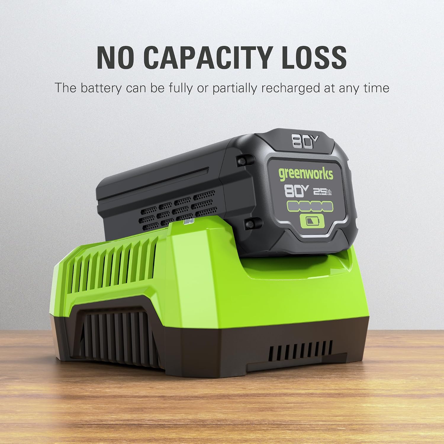 Greenworks 80V 2.5Ah Lithium-Ion Battery | Genuine Battery | Compatible with 75 Tools